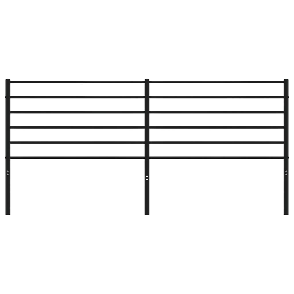 Headboard | Black | Powder-Coated Steel | 200 cm | Sturdy | Headboard