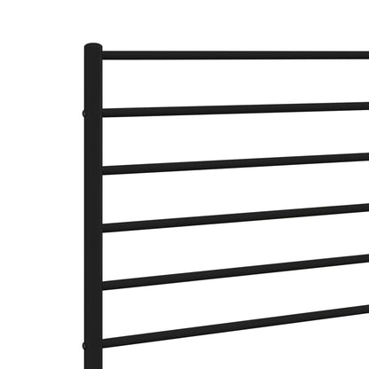 Headboard | Black | Powder-Coated Steel | 200 cm | Sturdy | Headboard