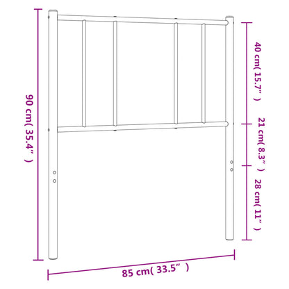 Metal Replace Headboard Black 80 cm