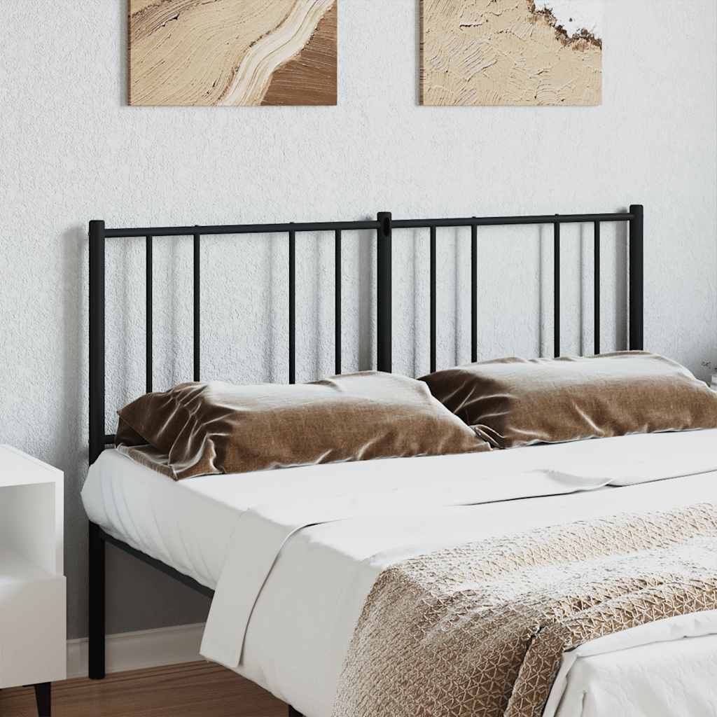 Metal Replace Headboard Black 140 cm