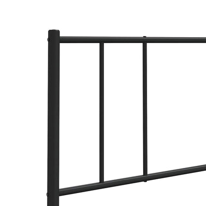 Metal Replace Headboard Black 140 cm
