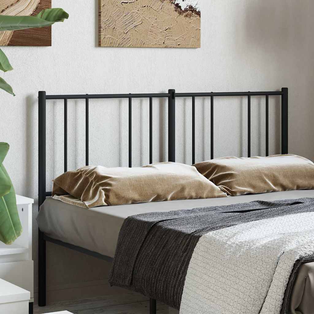 Metal Replace Headboard Black 140 cm