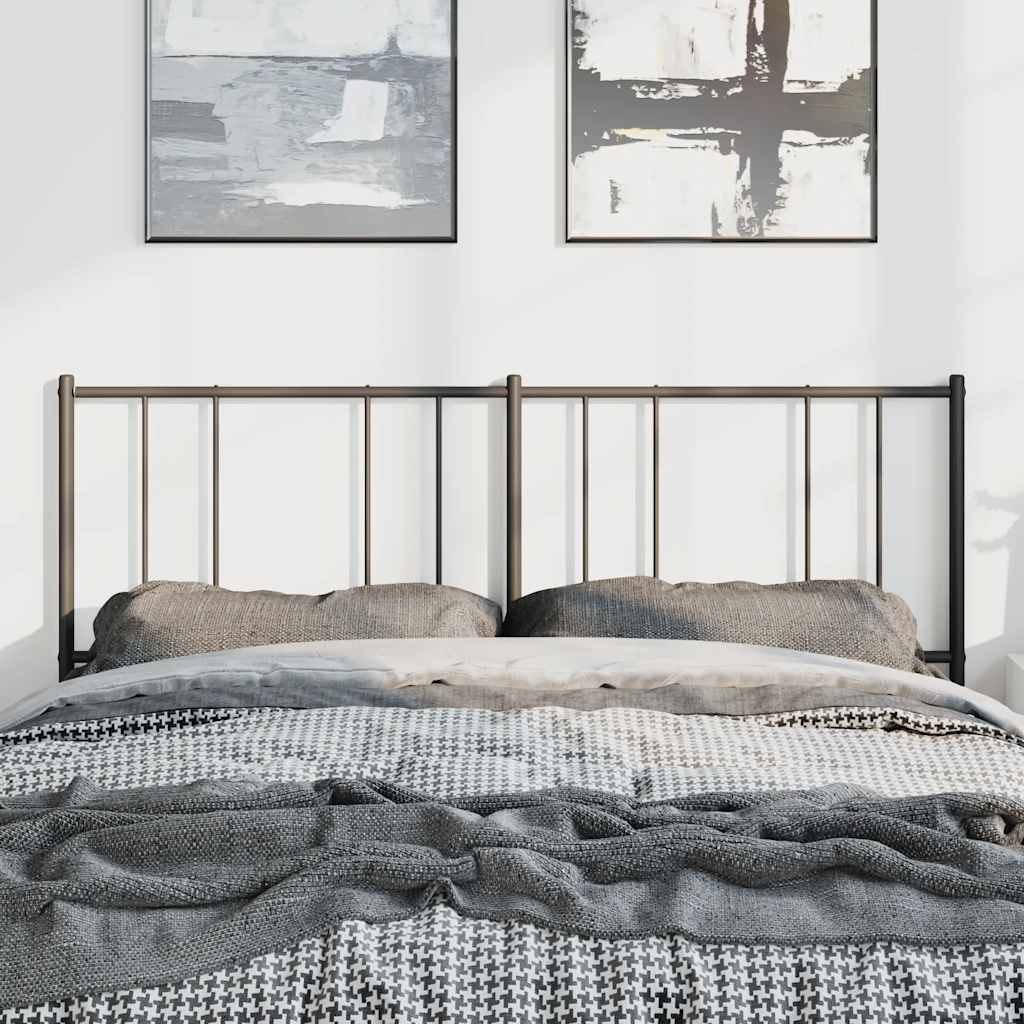 Metal Replace Headboard Black 150 cm