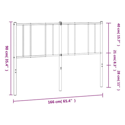 Headboard | White | Steel | Double | Headboard | Rectangular