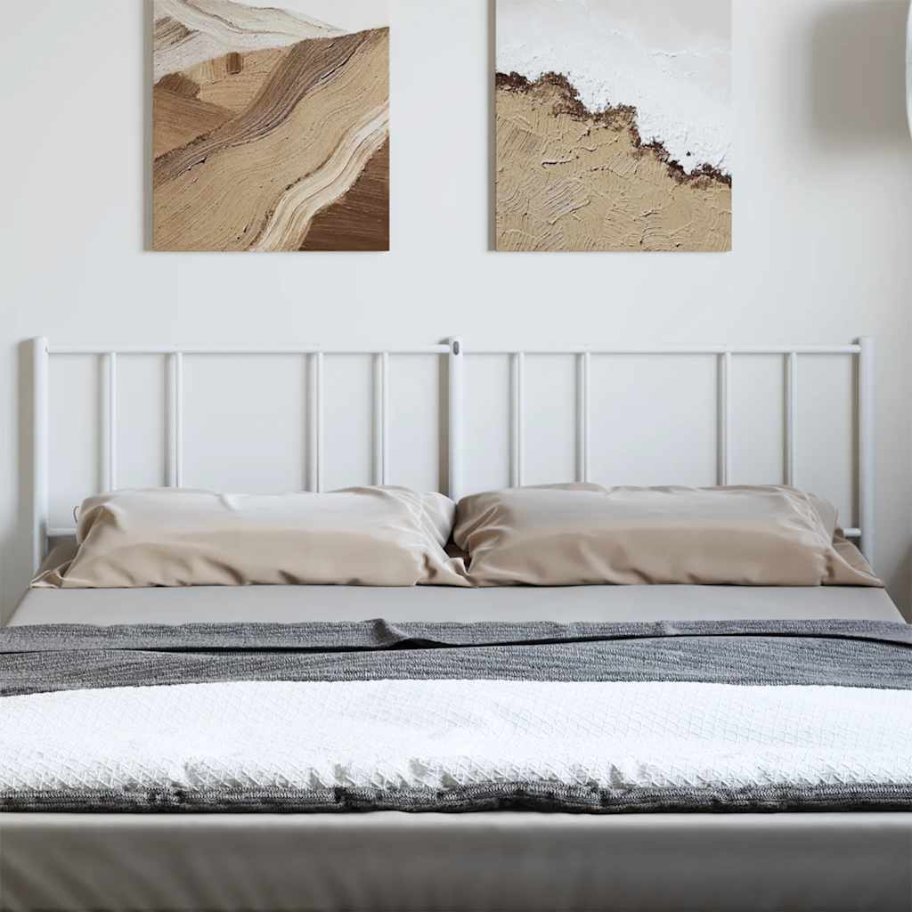 Headboard | White | Powder-Coated Steel | 180 cm wide for double bed