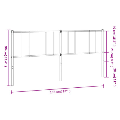 Headboard | White | Powder-Coated Steel | Double | Tough | Headboard