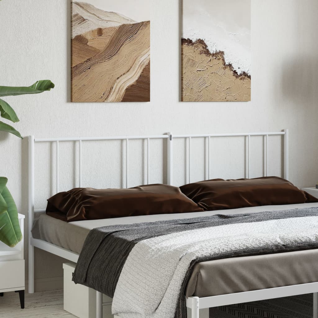 Headboard | White | Powder-Coated Steel | Double | Tough | Headboard
