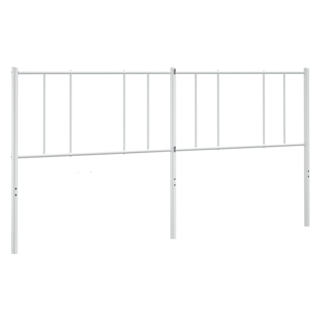 Headboard | White | Powder-Coated Steel | 200 cm |  Sturdy | Headboard