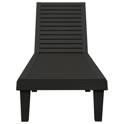 Sun Lounger | Set of 2 | Black | Polypropylene | Medium | Modern