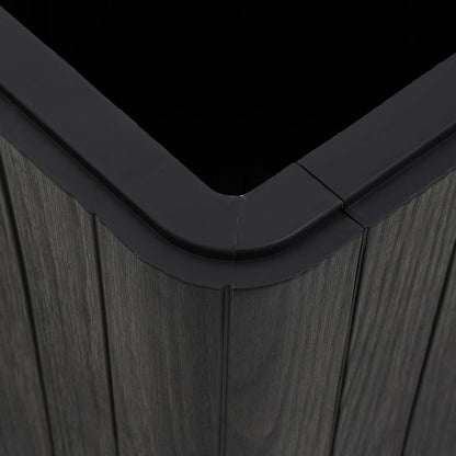 Garden Table with Removable Lid Black Polypropylene
