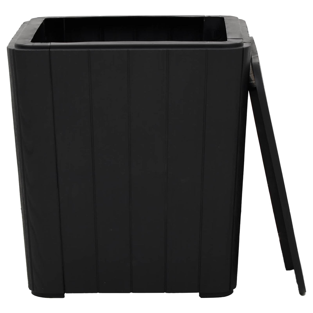 Garden Table with Removable Lid Black Polypropylene