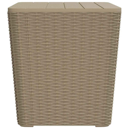 Garden Table with Removable Lid Light Brown Polypropylene