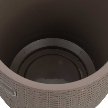 4-in-1 Garden Storage Box Light Brown Polypropylene
