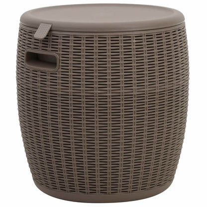 4-in-1 Garden Storage Box Light Brown Polypropylene