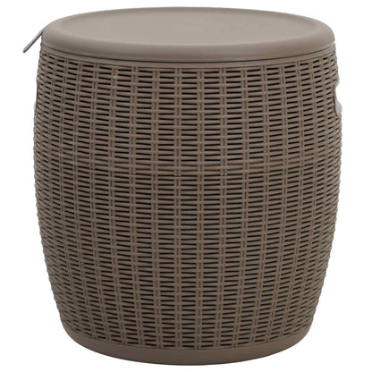 4-in-1 Garden Storage Box Light Brown Polypropylene