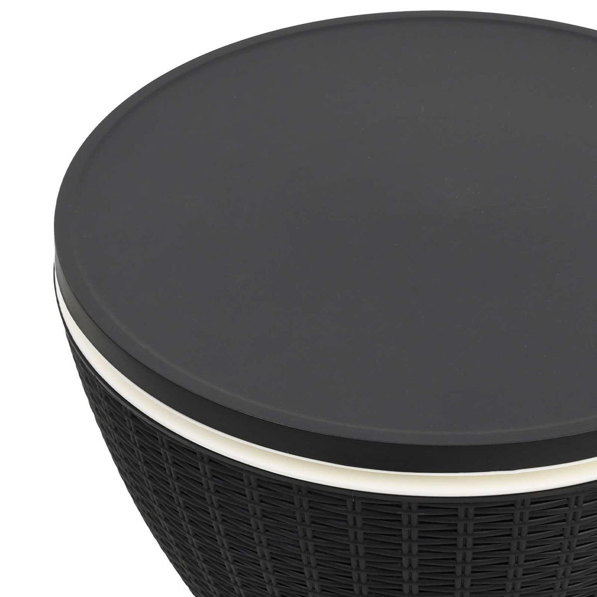 3-in-1 Ice Cooler Table Black Polypropylene