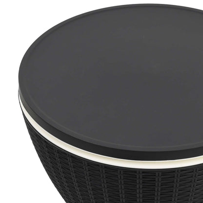 3-in-1 Ice Cooler Table Black Polypropylene