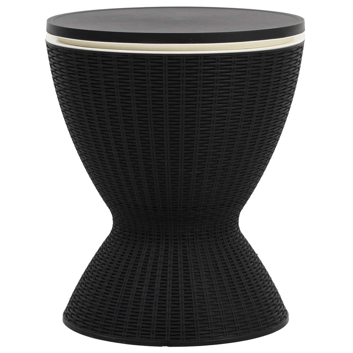 3-in-1 Ice Cooler Table Black Polypropylene