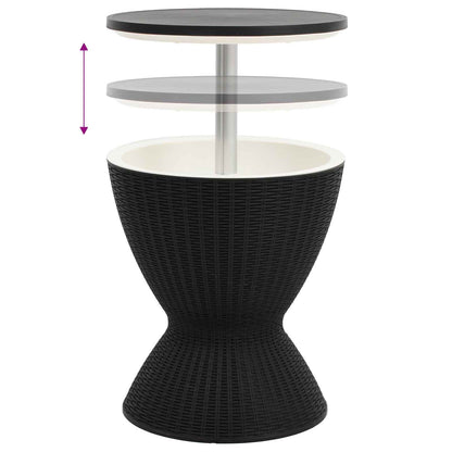 3-in-1 Ice Cooler Table Black Polypropylene