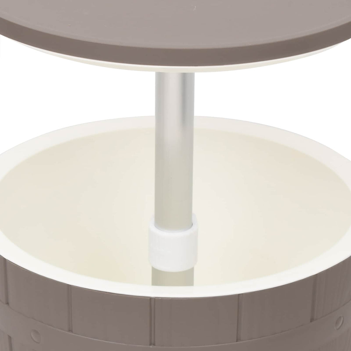 3-in-1 Ice Cooler Table Light Brown Polypropylene