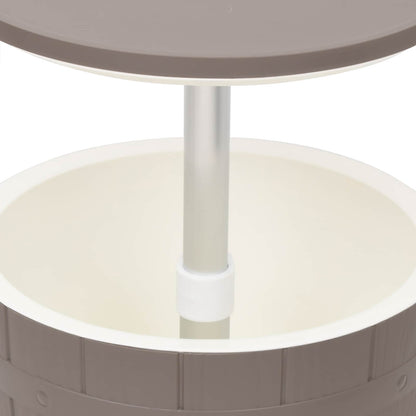 3-in-1 Ice Cooler Table Light Brown Polypropylene