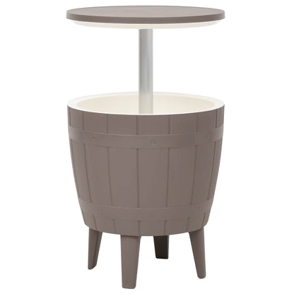 3-in-1 Ice Cooler Table Light Brown Polypropylene