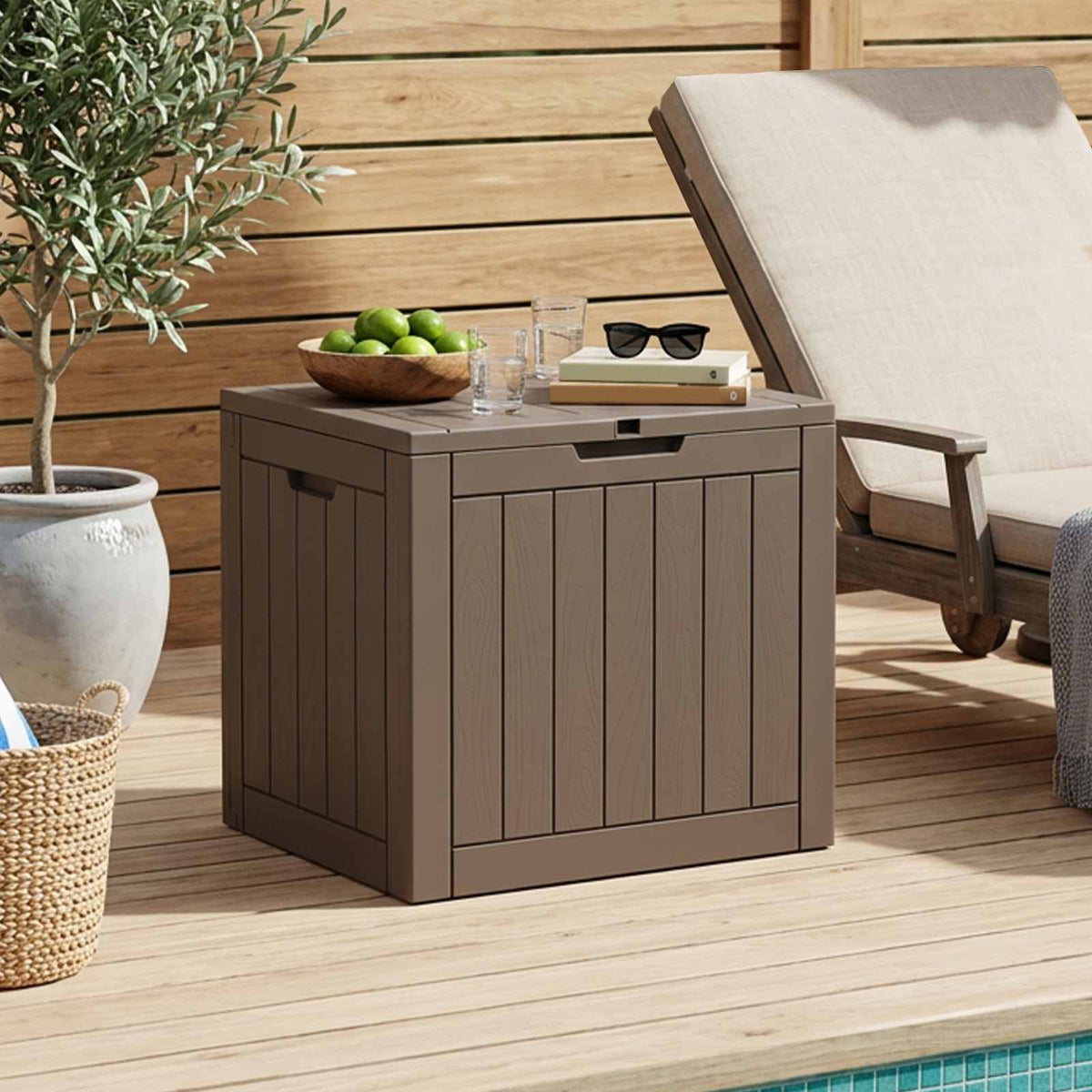 Garden Storage Box Grey 55,5x43x53 cm Polypropylene