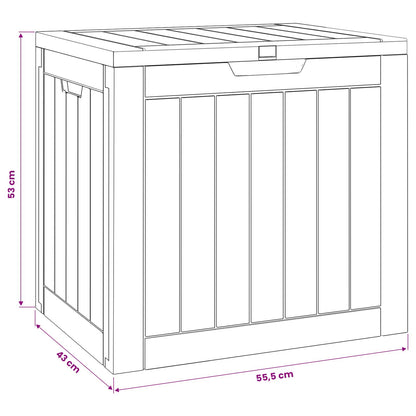 Garden Storage Box Grey 55,5x43x53 cm Polypropylene