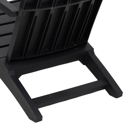Garden Adirondack Chair Black Polypropylene
