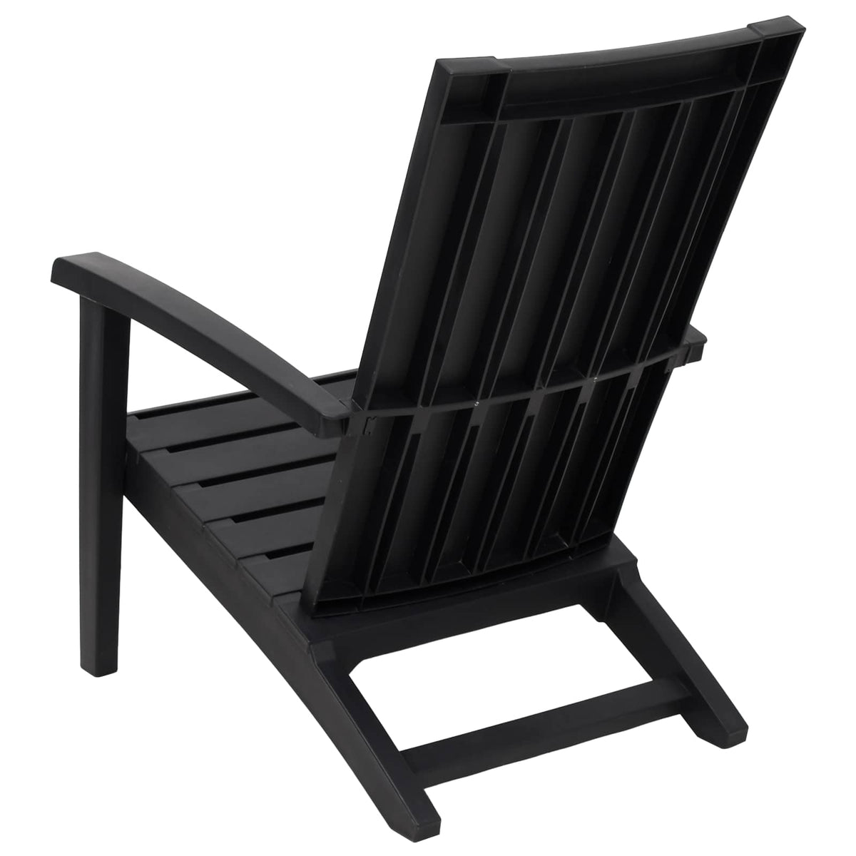 Garden Adirondack Chair Black Polypropylene