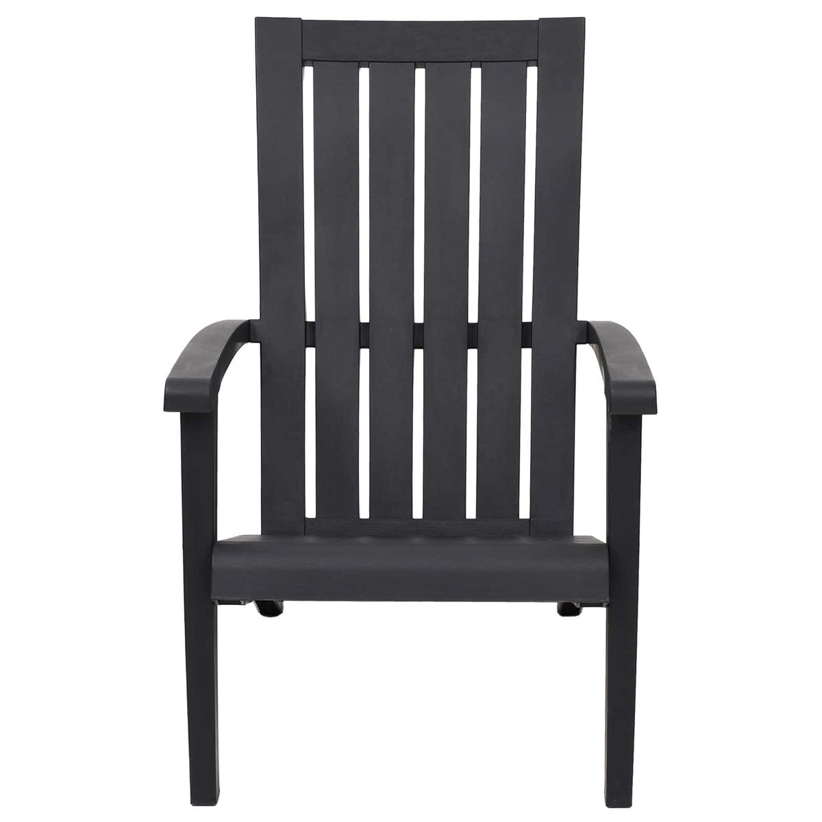 Garden Adirondack Chair Black Polypropylene