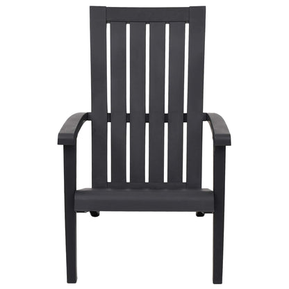 Garden Adirondack Chair Black Polypropylene