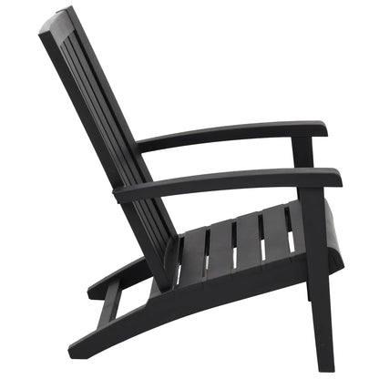Garden Adirondack Chair Black Polypropylene