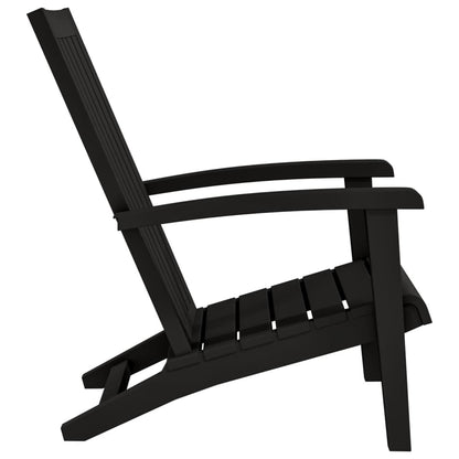 Garden Adirondack Chair |  Set of 2 | Black | Polypropylene | Standard