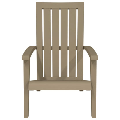 Garden Adirondack Chair | Set of 2 | Light brown | Polypropylene (PP)