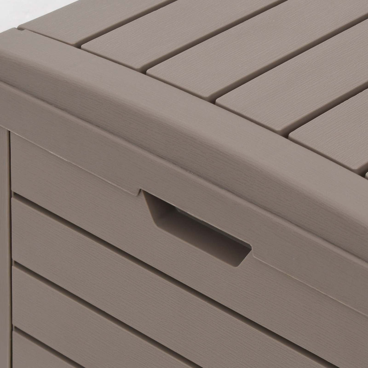 Outdoor Garbage Bin Light Brown 41x41x86 cm Polypropylene