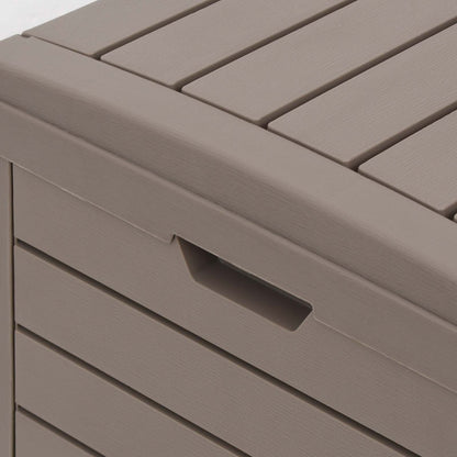Outdoor Garbage Bin Light Brown 41x41x86 cm Polypropylene