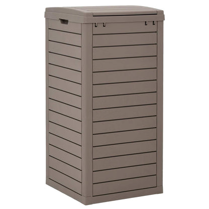 Outdoor Garbage Bin Light Brown 41x41x86 cm Polypropylene