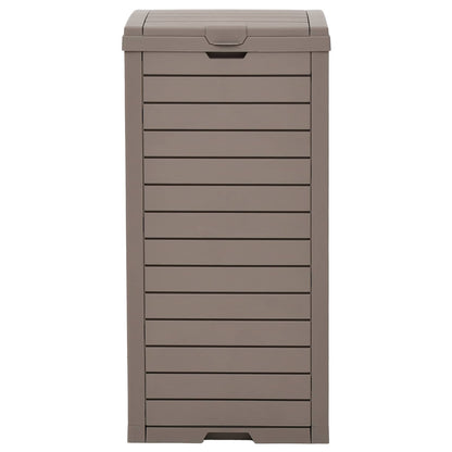 Outdoor Garbage Bin Light Brown 41x41x86 cm Polypropylene