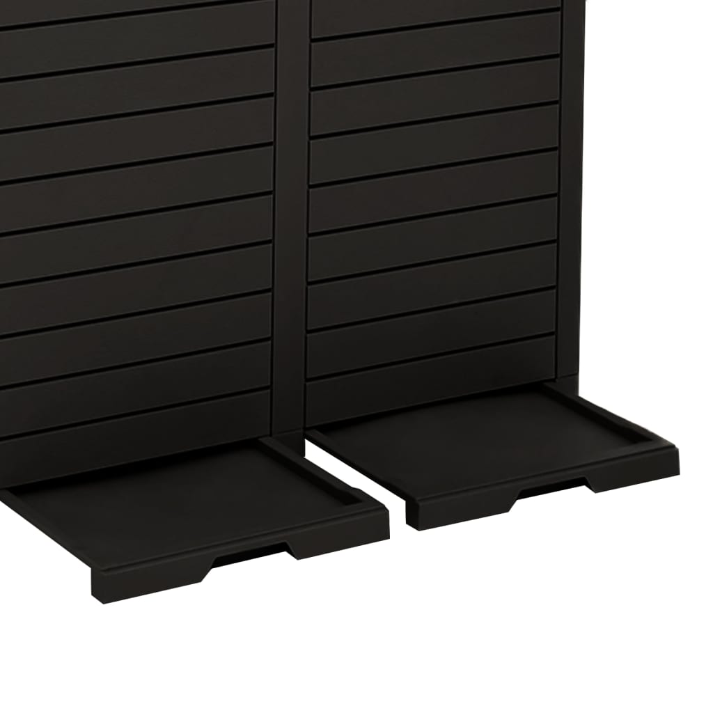 Outdoor Garbage Bin Black 78x41x86 cm Polypropylene