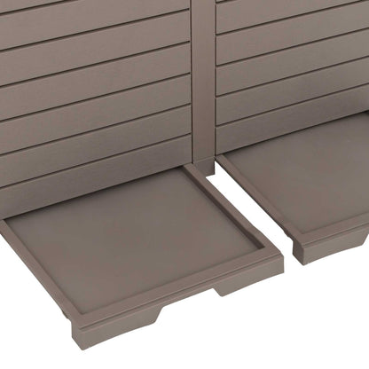 Outdoor Garbage Bin Light Brown 78x41x86 cm Polypropylene