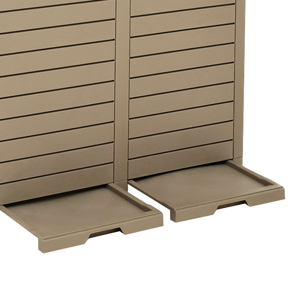 Outdoor Garbage Bin Light Brown 78x41x86 cm Polypropylene