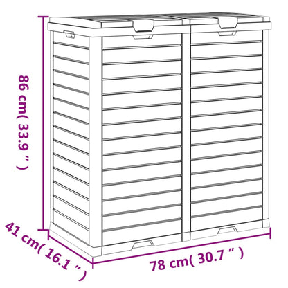 Outdoor Garbage Bin Light Brown 78x41x86 cm Polypropylene