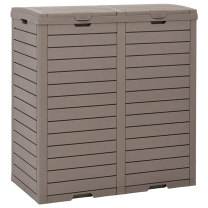 Outdoor Garbage Bin Light Brown 78x41x86 cm Polypropylene