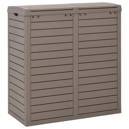 Outdoor Garbage Bin Light Brown 78x41x86 cm Polypropylene
