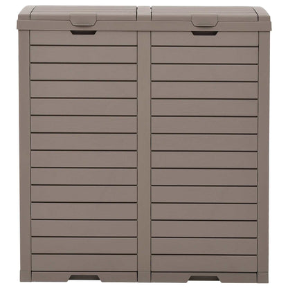 Outdoor Garbage Bin Light Brown 78x41x86 cm Polypropylene