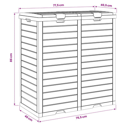 Outdoor Garbage Bin Light Brown 78x41x86 cm Polypropylene
