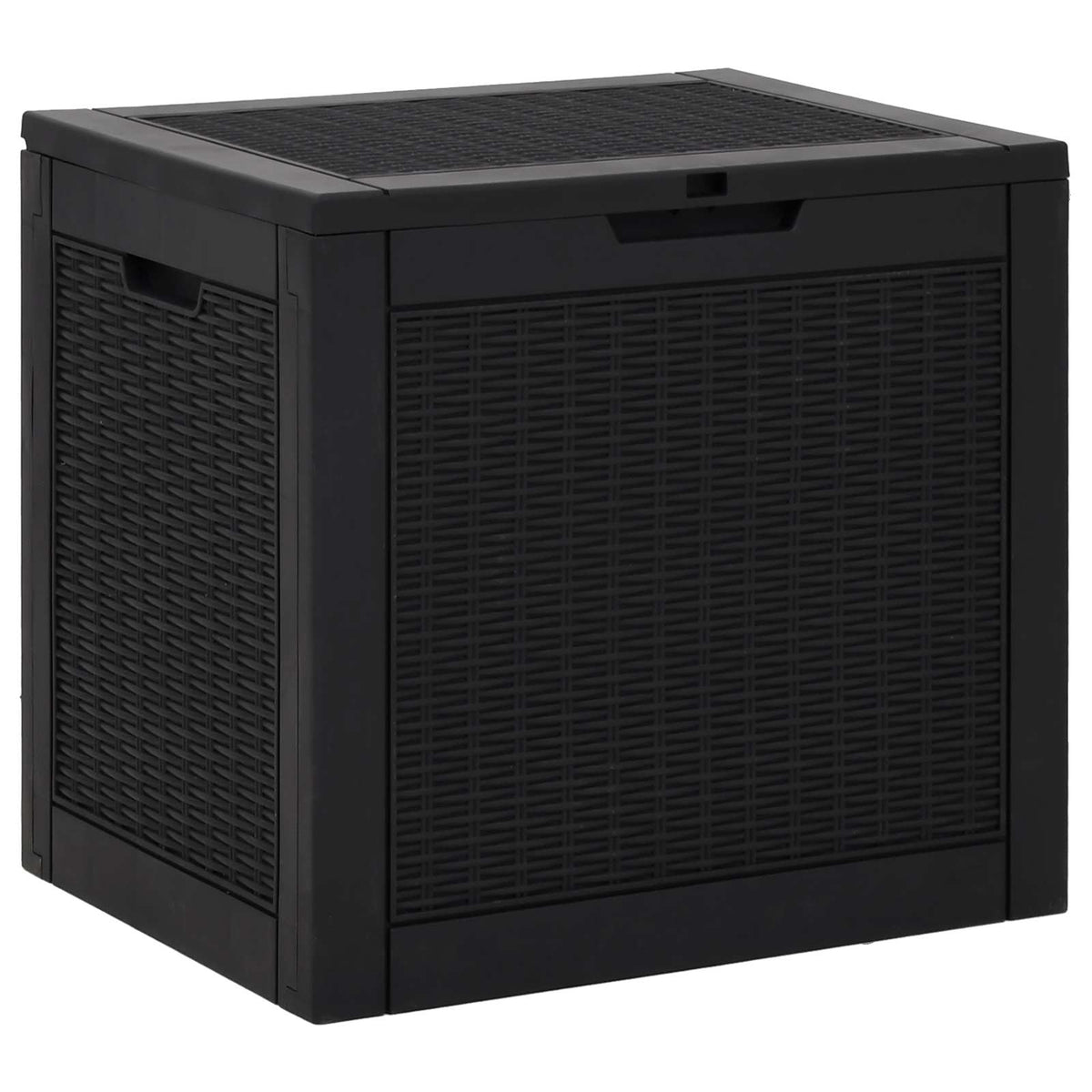 Garden Storage Box Black 55,5x43x53 cm Polypropylene