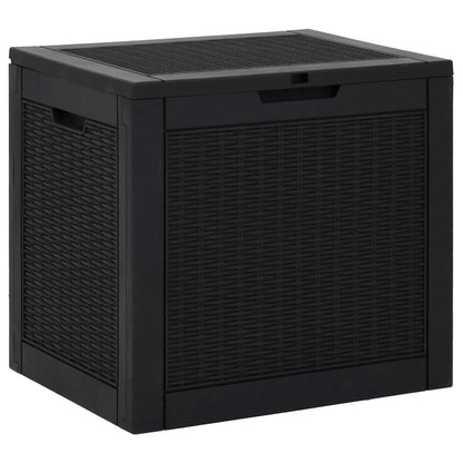 Garden Storage Box Black 55,5x43x53 cm Polypropylene