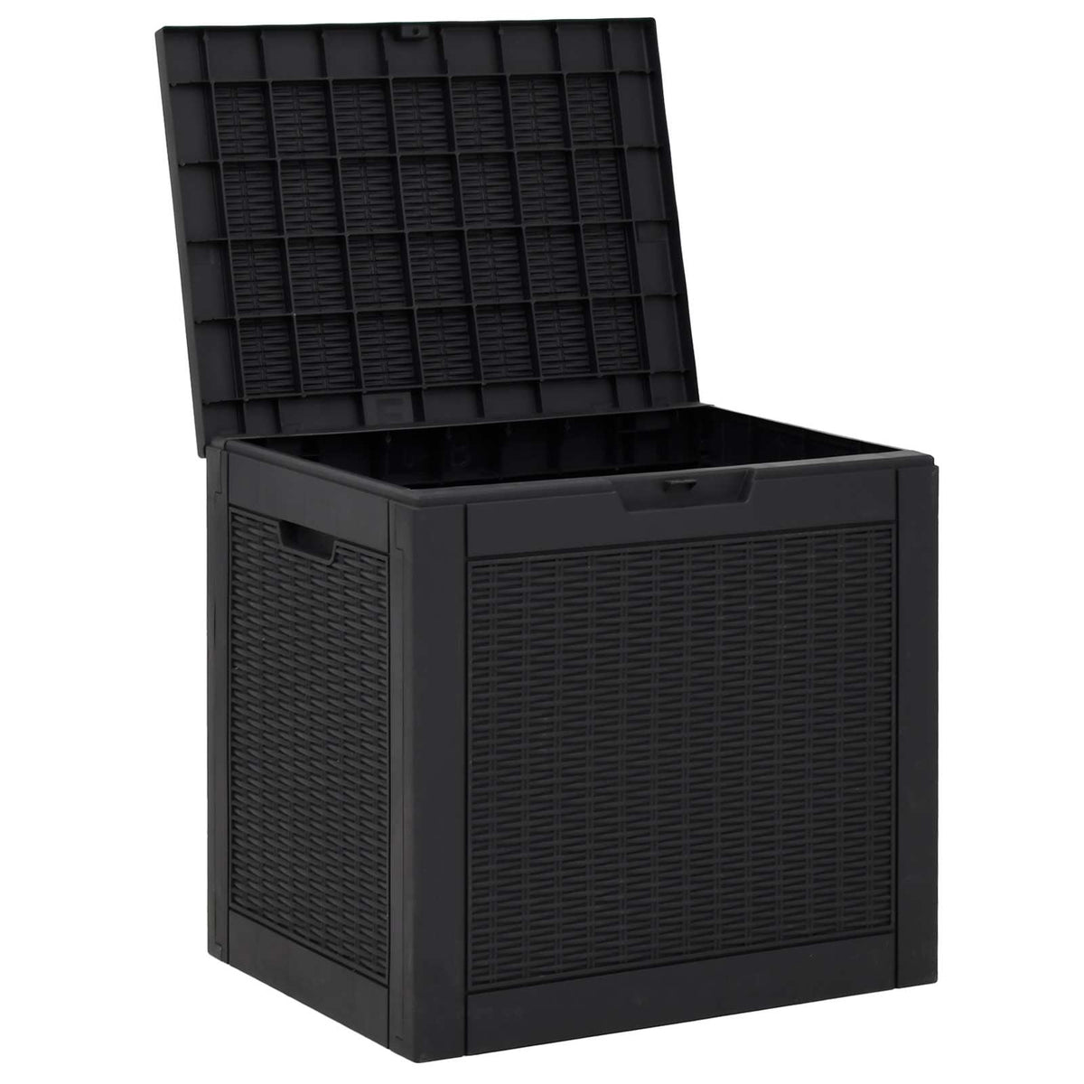 Garden Storage Box Black 55,5x43x53 cm Polypropylene